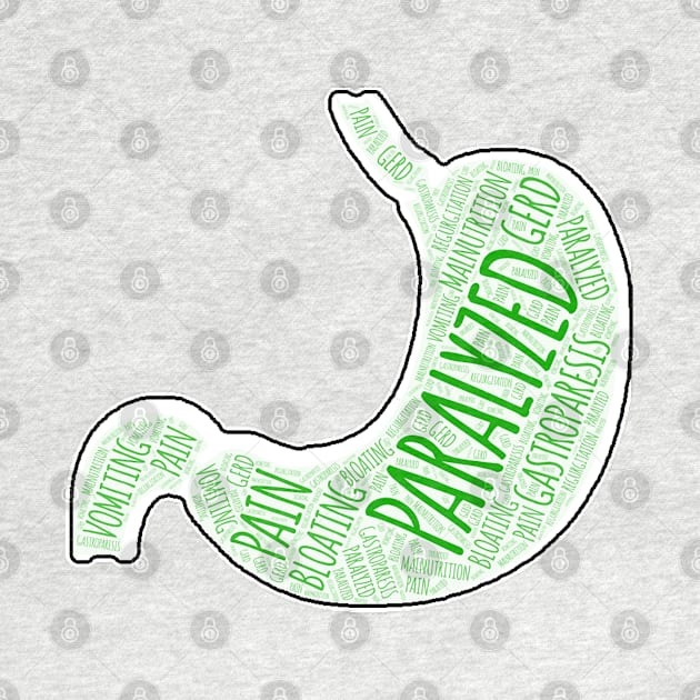 Gastroparesis Awareness Symptoms Word Art by ActivistApparel_